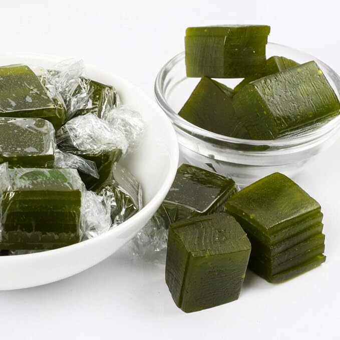 Aam Papad Dried Raw Mango Cubes Toffee Jelly Candy Green Colour Tasty Fruit Bar
