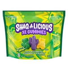 Shaq-A-Licious XL Gummies Sour Chewy Gummy Candy, 11.8 oz Bag