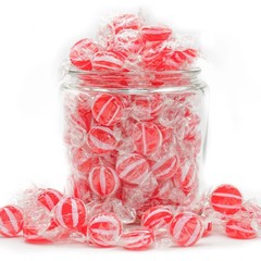 Nostalgia Striped Cinnamon Flavor Discs, Red & White, Bulk Hard Candy (5 Pounds)