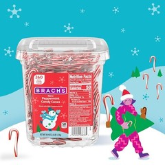Mini Candy Canes Tub 260 Count Sweet Peppermint Holiday Treats for Sharing