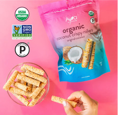 AVA Organics Organic Original Coconut Crispy Rollers 14.1 oz