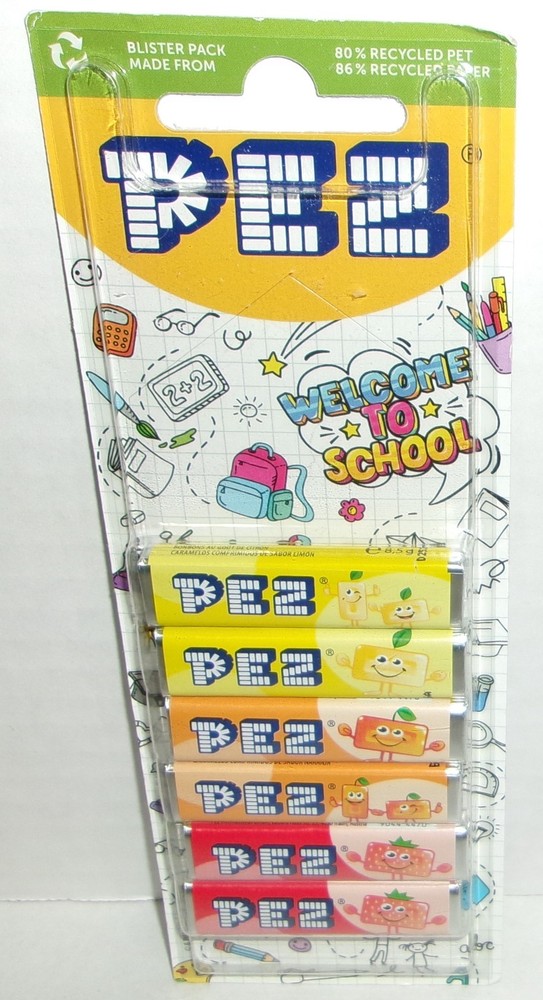 PEZ CANDY REFILL~ 8Pk~PEZ [Carded] European Release – WELCOME TO SCHOOL