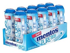 Mentos Gum Pocket Bottle, Pure Fresh Mint, 1.06 OZ Packs (Pack of 20)