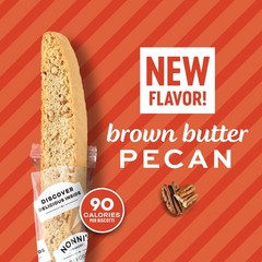 Nonni’s Brown Butter Pecan Biscotti, Nutty Pecan Cookie with Rich Browned Butter