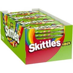 SKITTLES Sours Individually Wrapped Full Size Chewy Sour Candy Packs 24 Ct