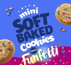 Pillsbury Funfetti Mini Soft Baked Cookies 10 Pack Snack Bags 10 oz