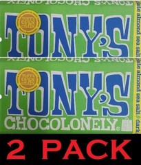2x Tony’s Chocolonely Dark Chocolate Almond Sea Salt 6.35 oz Candy Bar – 2 PACK