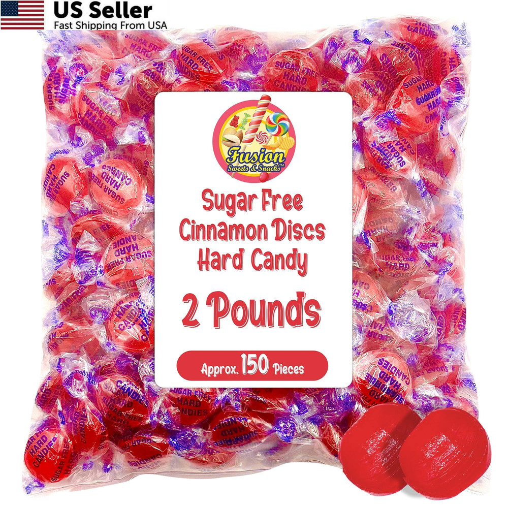 Sugar Free Cinnamon Hard Candy Arcor – 2lb Bulk Bag (Approx. 150 2 lb, Red