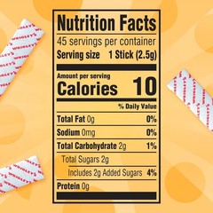 Chewing Gum, Plant-Based & Individually Wrapped – 45 Count Bulk Pack