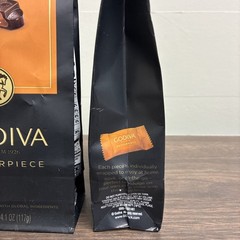 Lot of 2 GODIVA Dark Chocolate and Smooth Caramel Candy Bag, 4.1 oz