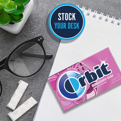 Bubblemint Sugar Free Individually Wrapped Chewing Gum Mint Bulk Box , 12 Packs