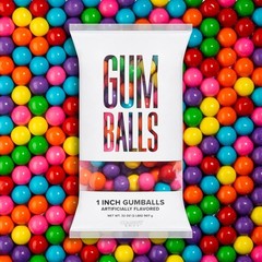 Candy Envy Assorted Gumballs 2lb Bag ~113 Count 1″ Bulk Kosher North America