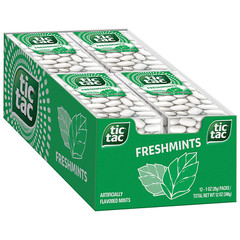 Tic Tac Freshmint Breath Mints Bulk 12 Pack On-The-Go Refreshment 1 Oz Each