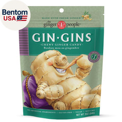 GIN GINS Original Ginger Chews – Natural Fresh Ginger Candy by – Individually W