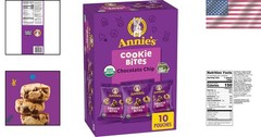 Kids’ Favorite Annie’s Organic Chocolate Chip Cookie Bites – 10 Pouches, 10.5 oz
