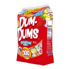 Assorted Fruit Flavor Lollis Hard Candy Party Bag 300 Count 51 oz