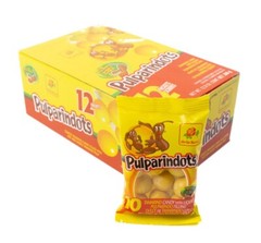Pulparindo Dots 60 Pcs Bite Size Hard Shell Ball Tamarind Original Mexican Candy