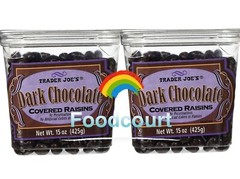 2 Packs Trader Joe’s Dark Chocolate Covered Raisins 15 oz Each Pack