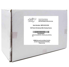 Christmas Mini Candy Canes Individually Wrapped Peppermint Flavor 100 Pack | Red
