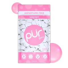 PUR Gum Aspartame Free Chewing Gum 100% Xylitol Natural, 55 Ct (Select Flavor)