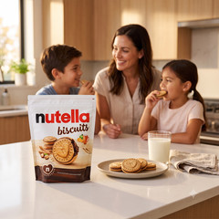 Nutella Biscuits Cookies Filled with Nutella Hazelnut Spread, 9.7oz, 4-count