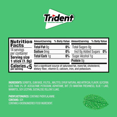 Spearmint Sugar-Free Chewing Gum, 12 Packs of 14 Pieces (168 Total Pieces)