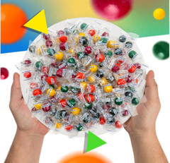 LaetaFood Jawbreakers Mini Hard Candy Fruit Flavored Assortment,…