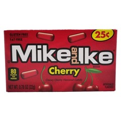 Chews Mike Ike Classic Cherry Delicious Shareable Case 24 Small Boxes Snack Bulk