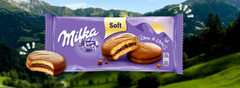 MILKA SOFT CHOC&CHOC CHOCOLATE COOKIES DELICIOUS ALPINE MILK FILLED 150G 5.3oz.