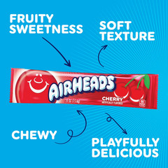 Airheads Chewy Candy Bars, Assorted Flavors, Nut Free, Regular Size, 33 oz, 60 C