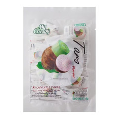 CHEWY MILK FRUIT CANDY THAI DESSERT TARO FLAVOR HAOLIYUAN BRAND 67g.