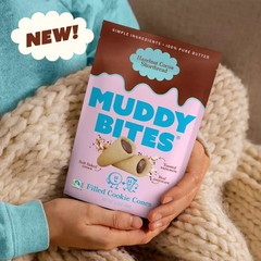 MUDDY BITES Hazelnut Cocoa Shortbread Filled Cookie Cone Snacks NET WT (3.5 OZ)