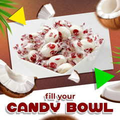 Coconut Filled Hard Candy | 1 Pound Bag – Approx. 90 Count | Tropical Treat with