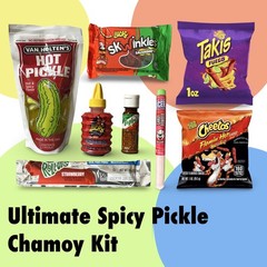 Ultimate Spicy Pickle Complete Chamoy Kit With Icee Powder, 8 Piece Kit