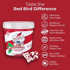 Soft Peppermint Candy, Soft Mints Individually Wrapped, 18 Oz Tub
