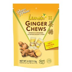 6 x Prince Of Peace 100% Natural Ginger Lemon Candy Chews 4 oz Each (6 Bags)