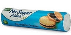 Gullon Sandwich Cookie Chocolate Cream, NO Sugar Added ‑ 8.8 oz 250g (Pack of 3)