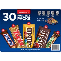 Mars Chocolate Candy Bars, Variety Pack, Full Size, 30 pk. – FREE SHIPPING