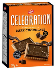 Celebration Butter Cookies with Dark Chocolate, 240g (3 Pack)