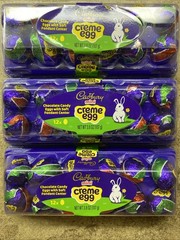 3 PACK Cadbury Mini Creme Eggs 3.8 oz, 12 pcs each.