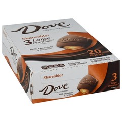 Full Box 20x Packs Dove PROMISES Milk Chocolate & Caramel, 3 Per Pack – 2.75oz