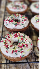 Spiced Gingerbread Donuts with Vanilla Glaze (Set of 4)