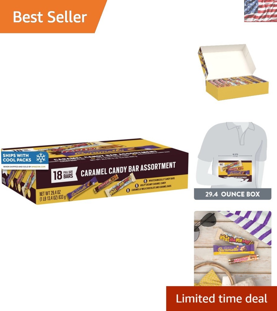 Hershey Assorted Caramel Treats: 29.4 oz Box of CADBURY, ROLO & WHATCHAMACALLIT