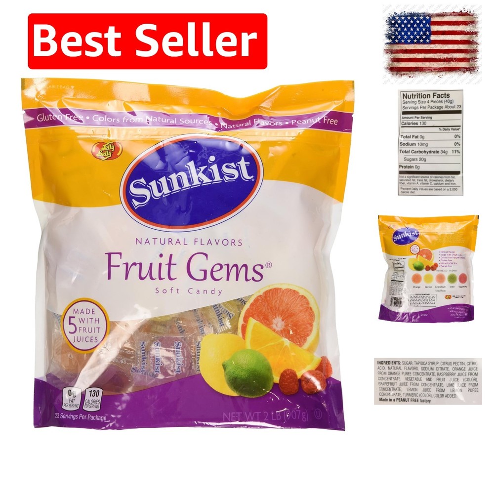 Individually-Wrapped Fruit Gems 32OZ 2 LB Pouch
