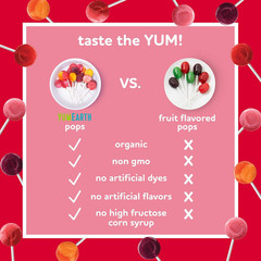 Yumearth Organic Spring Lollipops, Fruit Flavored Pops, 40 Count – Allergy Frien
