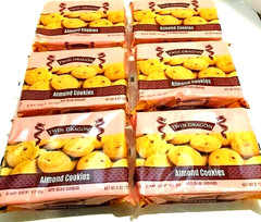 Twin Dragon Almond Cookies with Diced Almond 8 oz ( Pack of 6 )~ Exp 7/2025
