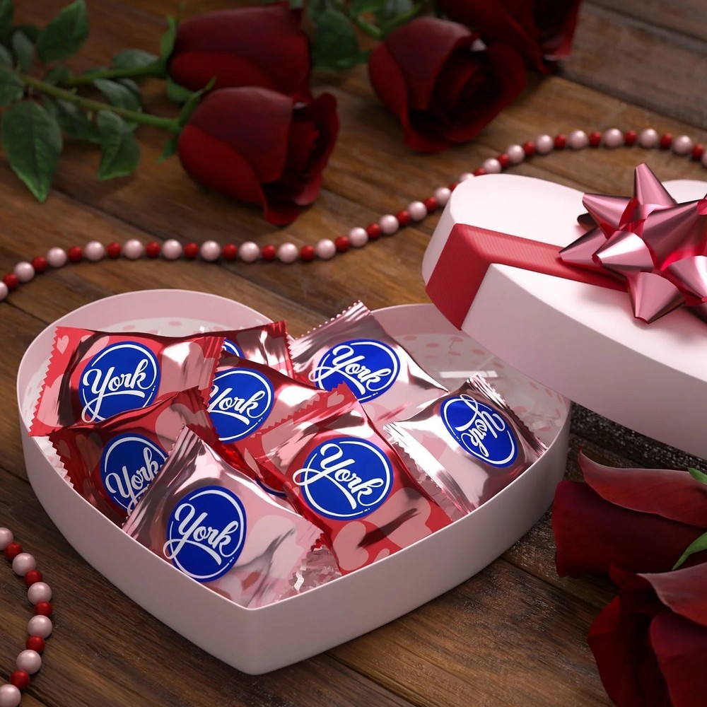 YORK HEART PEPPERMINT DARK CHOCOLATE INDIVUALLY WRAPPED VALUE BULK BAG PRICE NOW