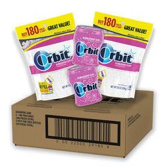 Bubblemint Sugar Free Chewing Gum Bulk Pack, 2 Pack – 180 Piece Bag & 2 Pack – 5