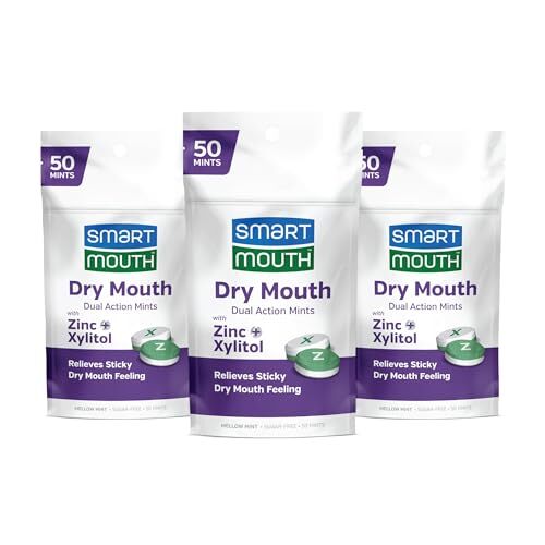 SmartMouth Dry Mouth Dual Action Mints Sugar Free Breath Mints 50 Count 3 US ONL