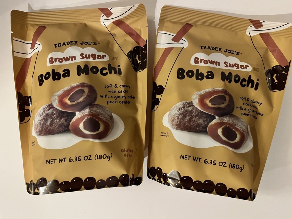 Trader Joe’s Brown Sugar Flavor Boba Mochi 6.35oz 180g (2 Bags)